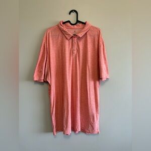 Kyodan Heathered Coral Pink/Salmon Polo Golf Shirt
